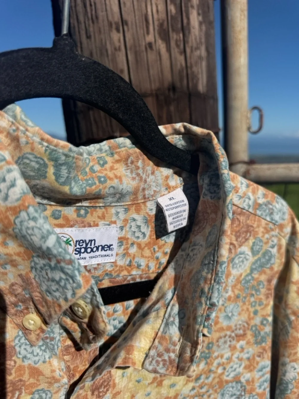 Vintage Reyn Spooner Pullover Floral Aloha Vacation Reverse print Shirt Xl